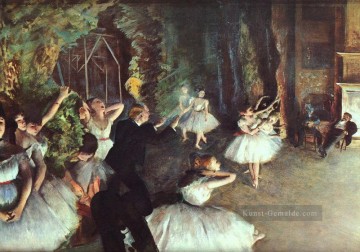 Wiederholung auf der Bühne Impressionismus Ballett Tänzerin Edgar Degas Ölgemälde
